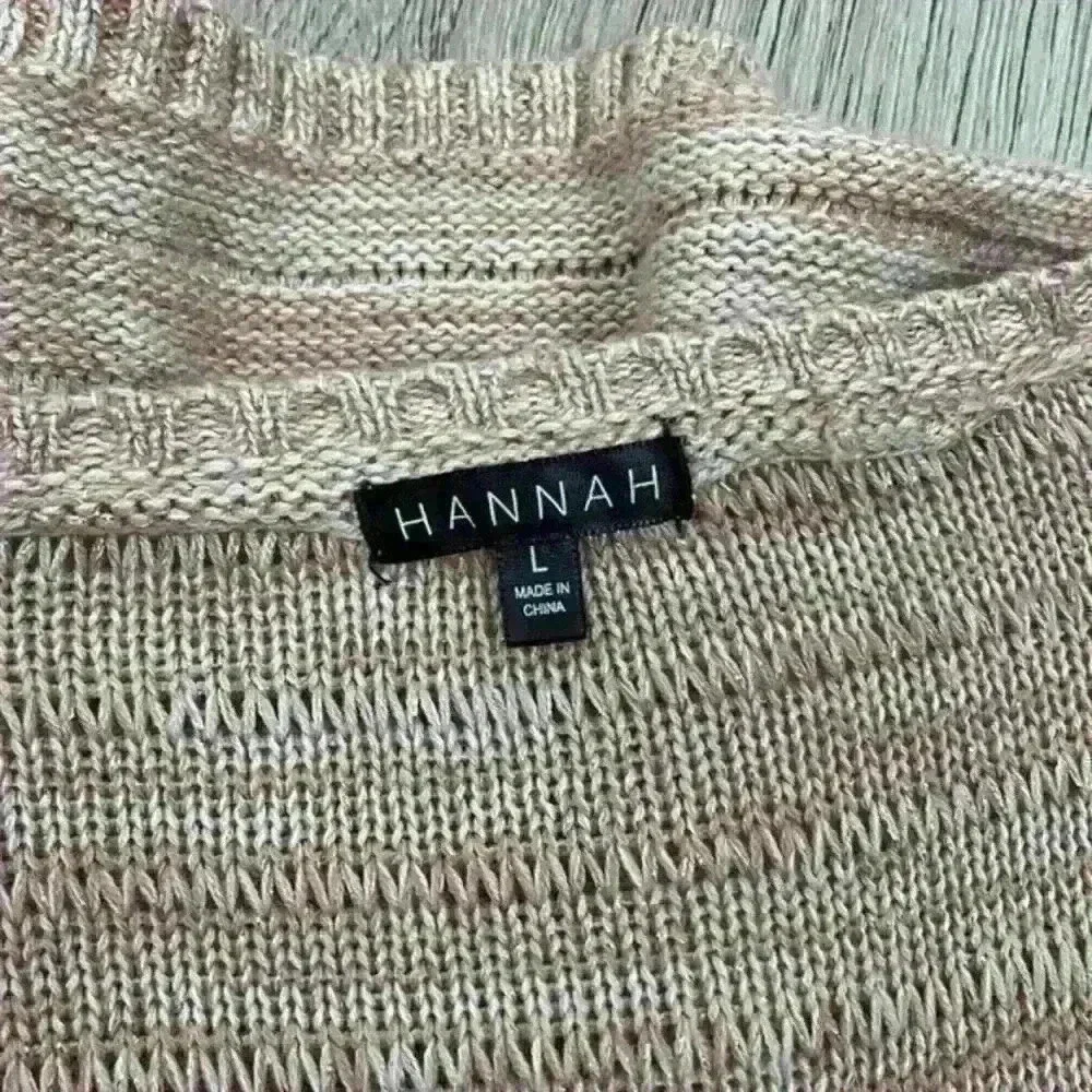 Hannah Light Pink Knit Cardigan Size Large